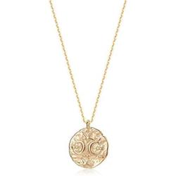BENEIGE Coin Necklaces for Woman 14K Gold Retro Flower Animal Portrait Relief Charm Medallion Circle Disc Pendant Gold Jewelry