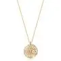 BENEIGE Coin Necklaces for Woman 14K Gold Retro Flower Animal Portrait Relief Charm Medallion Circle Disc Pendant Gold Jewelry