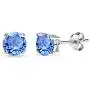 Sterling Silver 5mm Round Prong-set Stud Earrings created with Swarovski Crystals Sterling Silver 5mm Round Prong-set Stud Earrings created with Swarovski Crystals