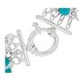 AFFY Turquoise Bead Sterling Silver 7-1/4'' Charm Bracelet Very Versatile