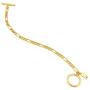 East Hill 12k Gold Plated 4mm Figaro Chain Bracelet for Women