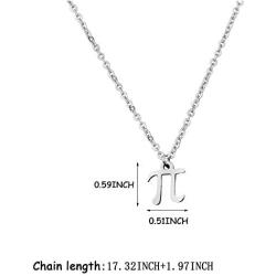 WUSUANED Pi Symbol Pendant Necklace Mathematical Jewelry Gift for Math Teacher