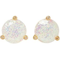 Kate Spade Glitter Round Opaque Earrings