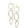 Dangle Boho Mixed Metal Fashion Dangling Earrings 3 Geo Shapes for Women Dangle Boho Mixed Metal Fashion Dangling Earrings 3 Geo Shapes for Women