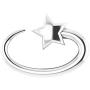 Adastra Jewelry Shooting Star 925 Sterling Silver Teeth Gem Tooth Charm