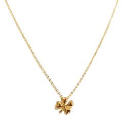 Unicorn Sun Elephant Pendant Necklace Minimalist Lucky 8 Clover Bowkont Chain Friendship Hexagram Fashion Jewelry for Women and Girls (Clover)