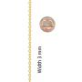 Lifetime Jewelry 3mm Cable Link Chain Necklace for Women & Men 24k Real Gold Plated