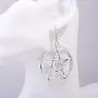 2Pcs Pentacle Pentagram Star Necklace Earrings Set for Women Simple Hollow Star Jewerly 2Pcs Pentacle Pentagram Star Necklace Earrings Set for Women Simple Hollow Star Jewerly