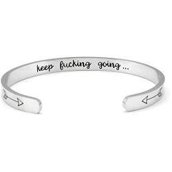 Inspirational Bracelets for Women Gifts for Women Girls Motivational Birthday Cuff Bangle Friendship Personalized Jewelry Gift