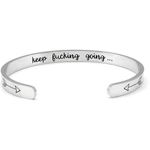 Inspirational Bracelets for Women Gifts for Women Girls Motivational Birthday Cuff Bangle Friendship Personalized Jewelry Gift