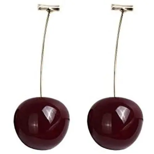 KaFu 3D Red Cherry Dangle Earrings Cherry Earring Fruit Drop Dangle Earrings Charm Sweet Cute Jewelry Gift Earrings for Women Girls