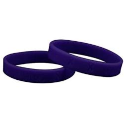 Fundraising For A Cause | Violet Hodgkins Lymphoma Awareness Bracelets – Violet Ribbon Cancer Awareness Silicone Bracelets for Adults