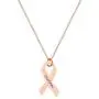 Personalized Custom Name Ribbon Necklaces Breast Cancer Survivor Gifts Nameplate Pendant Jewelry