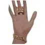 TFJ Women Fashion Jewelry Hand Chain Metal Long Scorpion Wrist Bracelet Slave Ring Gold