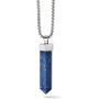 Bulova Mens Precisionist Obelisk-Shaped Lapis Pendant Necklace (Model J96N006)