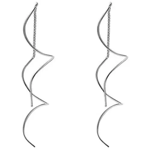 SILVERCUTE 925 Sterling Silver Drop Dangle Earrings, Women Bride Jewelry Elegant Flower/Star/CZ/Pearl/Threader Chain Ear Ring,with Gift Box SILVERCUTE 925 Sterling Silver Drop Dangle Earrings, Women Bride Jewelry Elegant Flower/Star/CZ/Pearl/Threader Chain Ear Ring,with Gift Box