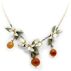 Orange Blossom Branch Pendant #9236