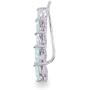 Sterling Silver Genuine or Synthetic Gemstone Teardrop Curved Climber Crawler Earrings