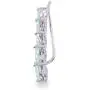 Sterling Silver Genuine or Synthetic Gemstone Teardrop Curved Climber Crawler Earrings