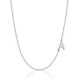 EVER FAITH 925 Sterling Silver Delicate Tiny Alphabet Initial 26 Letters Sideways Choker Necklace Jewelry for Women Girls