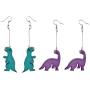 2 Pairs Fashion Acrylic Dinosaur Drop Dangle Earrings Jewelry - Funny Cute Dinosaur Animal Drop Earrings for Women Kids