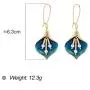 ONLYJUMP Flower Enamel Dangle Drop Earrings for Women Girls Vintage Boho Gold Plated Calla Lily Pearl Bud Perfect for Summer Beach Vacation