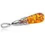 Ian and Valeri Co. Amber Sterling Silver Drop Pendant Necklace Chain 18'' Ian and Valeri Co. Amber Sterling Silver Drop Pendant Necklace Chain 18''