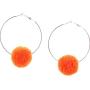 9 Pairs Pom Pom Earrings Big Circle Round Hoop Earrings Handmade Colourful Cotton Ball Dangle Earrings Thanksgiving Christmas Earrings Gifts For Women Girls Jewelry