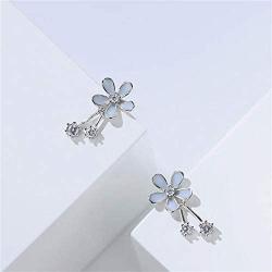 Sweet Daisy Earrings Stud Earrings Dainty Blue Flower Tassel Earrings for Women Girls Jewelry