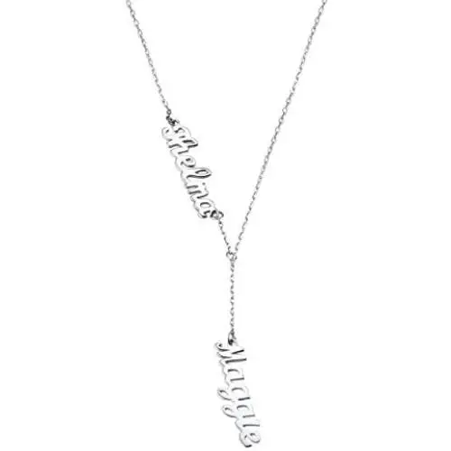 U7 Personalized Name Necklace for Mother or Couple 18K Gold Plated Script Nameplate Jewelry Custom Any Name/Birth Year Pendant Choker for for Women Teen Girls, Length 16 Inch