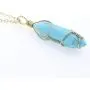 BOUTIQUELOVIN Hexagonal Natural Quartz Stone Pendant Healing Crystal Full Wire Wrap Gemstone Necklace for Women BOUTIQUELOVIN Hexagonal Natural Quartz Stone Pendant Healing Crystal Full Wire Wrap Gemstone Necklace for Women