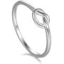 BORUO 925 Sterling Silver Ring Love Knot Promise Friendship High Polish Comfort Fit Band Ring Size 4-12