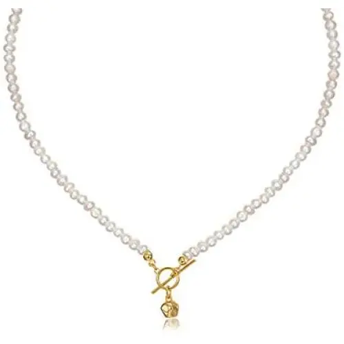 Mini Irregular Pearls Choker Necklaces 3-3.5mm Handpicked Pearls Strands Chain for Women Girls Dainty Jewelry Women’s Day
