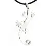 Trilogy Jewelry Pewter Gecko Lizard Southwestern Design Pendant on Leather Necklace