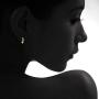Hoop Earrings for Women, 2 Pairs Sterling Silver and Gold Hypoallergenic Womens Mens Ear Cuff with Cubic Zirconia, Small Jewelry Cartilage Earring Set for Girls as Gift