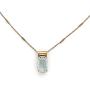 Sorrelli Rectangle Crystal Pendant Necklace, Antique Gold-Tone Finish, Coastal Mist