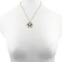 Lux Accessories Double Crescent Moon Pentagram Blue Opal Necklace Lux Accessories Double Crescent Moon Pentagram Blue Opal Necklace