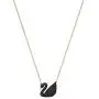 SWAROVSKI Womens Iconic Swan Jewelry Collection, Rose Gold Finish, Black Crystals