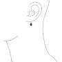 Boho Bali Indonesian Style Oval Leverback Drop Dangle Earrings For Women 925 Sterling Silver Semi Precious gemstone Birthstone Colors