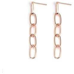 Tanpie Simple Vintage Oval Chain Geometry Earrings for Women Girl Jewelry Handmade