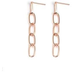 Tanpie Simple Vintage Oval Chain Geometry Earrings for Women Girl Jewelry Handmade