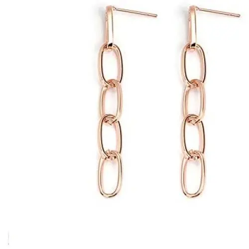 Tanpie Simple Vintage Oval Chain Geometry Earrings for Women Girl Jewelry Handmade Tanpie Simple Vintage Oval Chain Geometry Earrings for Women Girl Jewelry Handmade