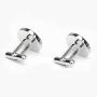 Kooer Personalized Engraved Moon Wolf Cuff Links Tie Bar Set Wedding Cufflinks Jewelry Gift for Men