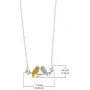 Boma Jewelry Sterling Silver 18kt. Gold Washed Sterling Silver Love Birds Branch Necklace, 16 inches