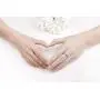 LAVUMO Matching Promise Rings for Couples Love You Forever Wedding Bands Sets for Him and Her Half Heart Rings Stainless Steel 6mm with Box Comfort Fit