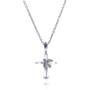 Sterling Silver Dove Cross Pendant Necklace