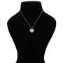 Vanbelle Sterling Silver Jewelry Studded Heart Necklace with Cubic Zirconia Stones and Rhodium Plated for Women and Girls