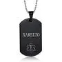 MPRAINBOW Mens Stainless Steel Customization Medical Alert Dog Tag Pendant Necklace Black,Free Engraved MPRAINBOW Mens Stainless Steel Customization Medical Alert Dog Tag Pendant Necklace Black,Free Engraved