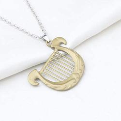 AKTAP Game Inspired Jewelry Harp Pendant Necklace Cosplay Gift for Zelda Fans