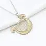 AKTAP Game Inspired Jewelry Harp Pendant Necklace Cosplay Gift for Zelda Fans AKTAP Game Inspired Jewelry Harp Pendant Necklace Cosplay Gift for Zelda Fans